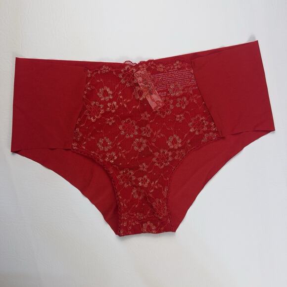 Lot of 3 Victoria's Secret Shimer Lace Inset No Show Cheeky Panty S.L NWT - Picture 2 of 11